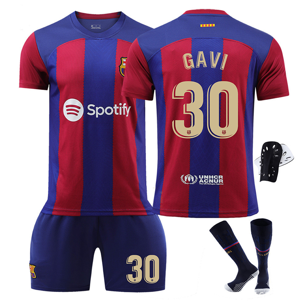 23-24 Barcelona casa uniforme Massey N ° 10 Barcelona Jersey superior N ° 9 Levan N ° 30 Garvey 8 pederi