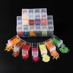 Cross-border bead storage diamond painting storage box square bottle rice beads box diamond DIY nail art storage round box plastic box