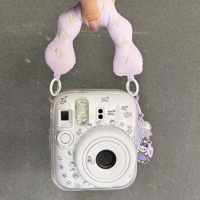 Fujifilm Instax Mini 13 Transparent Case Instax Crystal Hard Shell Camera Protective Case with Chain