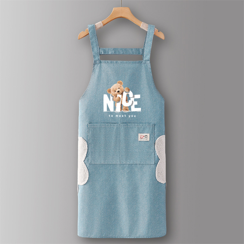 블루 SJ636NI 곰 순면 스트랩은 손으로 닦을 수 있습니다.