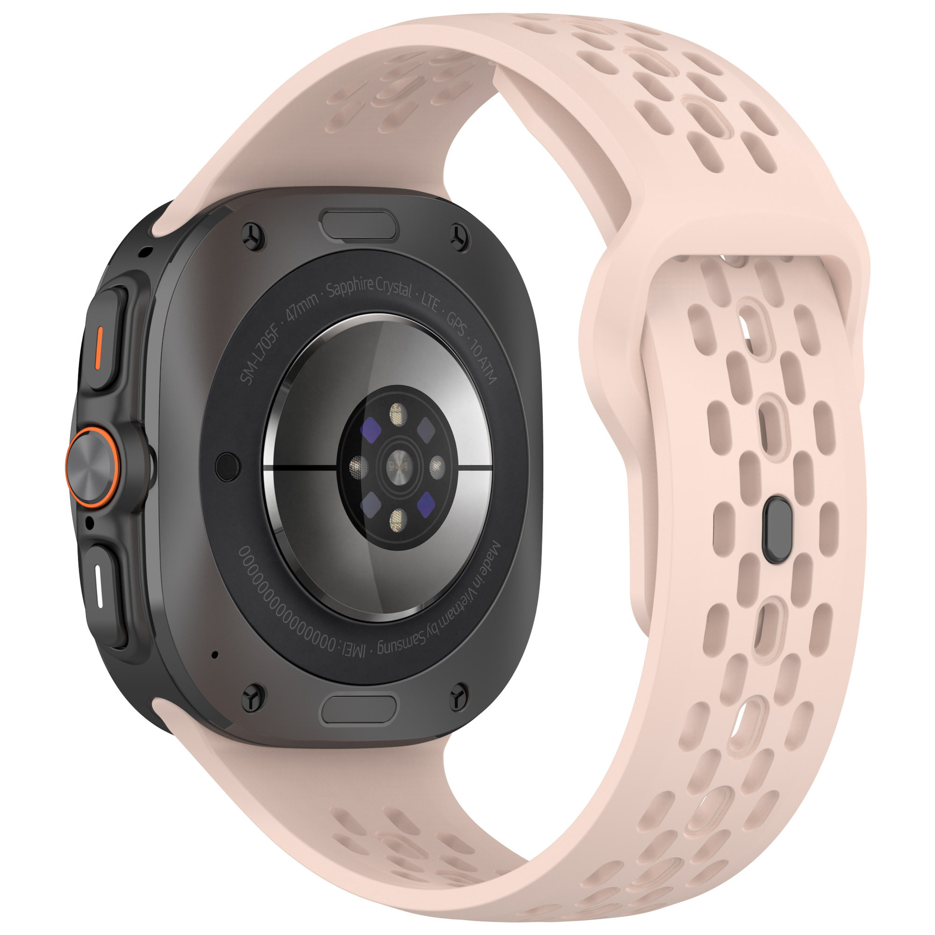 Suitable for the 47mm perforated sports breathable silicone replaceable watch strap of Samsung Galaxy watch7 ultra undefined