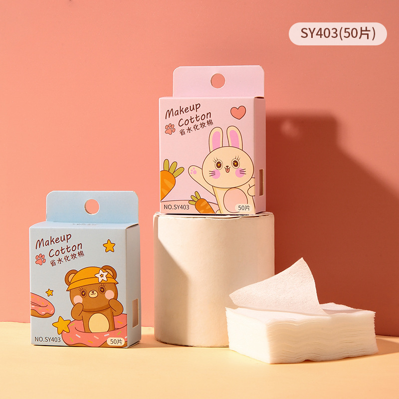 Ueno Ramila ahorro de agua de maquillaje fino algodón 80 piezas removedor de maquillaje removedor de uñas de algodón de viaje de maquillaje portátil colección de piezas de algodón