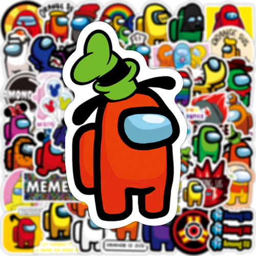 50 Among Us Game Graffiti Stickers Trolley Case Water Cup Hand Account Mobile Phone Laptop Cartoon Stickers