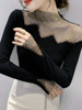 Heavy Industry Hot Rolled Diamond Long sleeved T-shirt Women's Fashion Sexy Inner Layup Top Tight Small Shirt