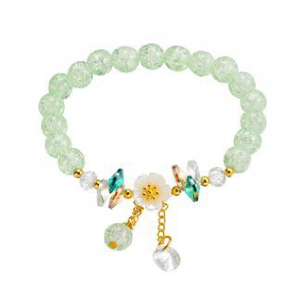 Green fresh bracelet flower-shaped