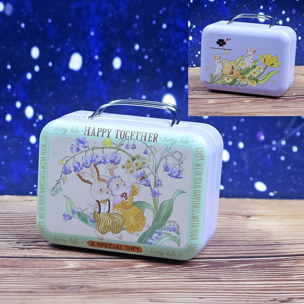 Retro maleta mini maleta caja de hierro caja de dulces monedero caja de monedas de regalo creativo caja de metal caja de embalaje