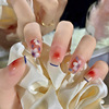 Long nail stickers, fake nails for nails for manicure, mid-length, 24 pieces, ready-made product, wholesale