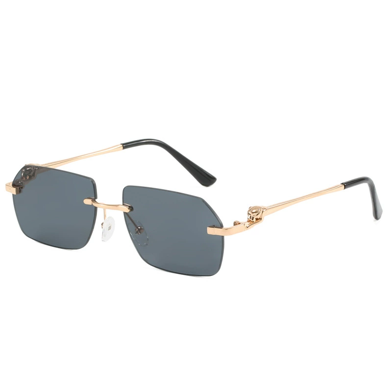 2024 New Frameless 8053 Men's Sunglasses Outdoor Driving Polygonal Sunglasses Wholesale Sunglasses