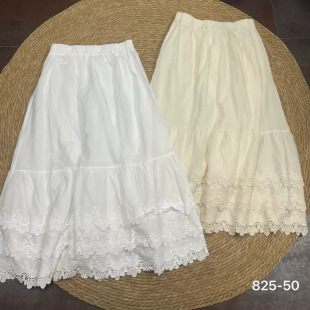 新款女下装半身裙日系宽松女裙刺绣多层蕾丝甜美女裙小众-阿里巴巴