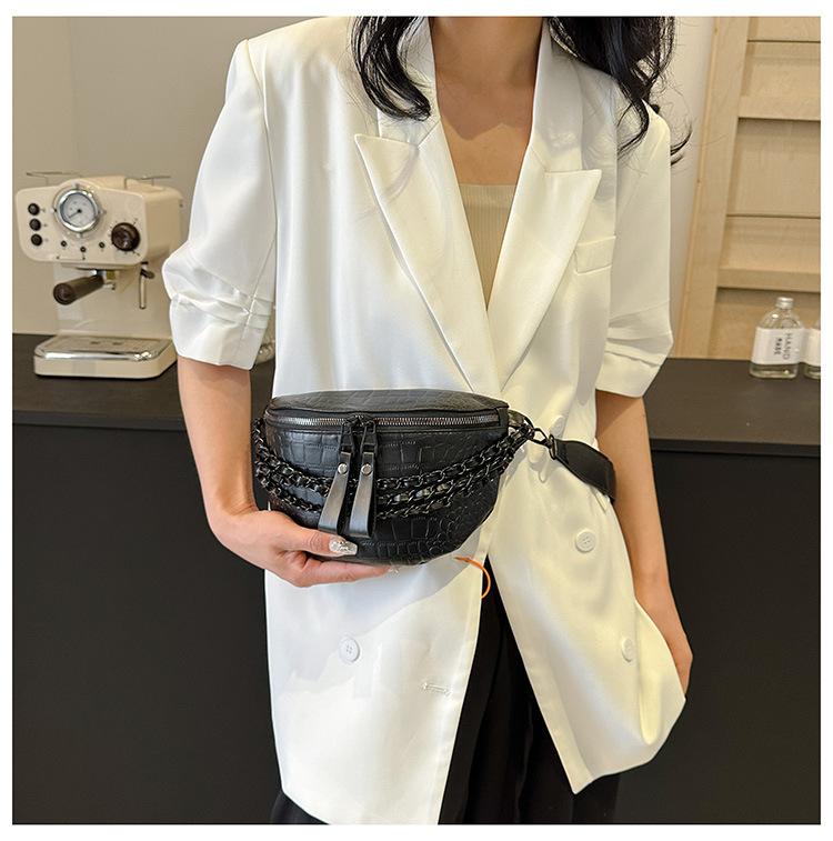 Super Hot Chest 2024 Nuova Moda Coreana Stile Occidentale Catena Donna Vita Larga Cinghia Monospalla Tracolla_voghion.com