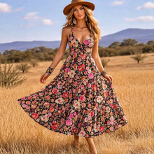 2026 Summer dersses women floral tiered flowy maxi dressŮȹ