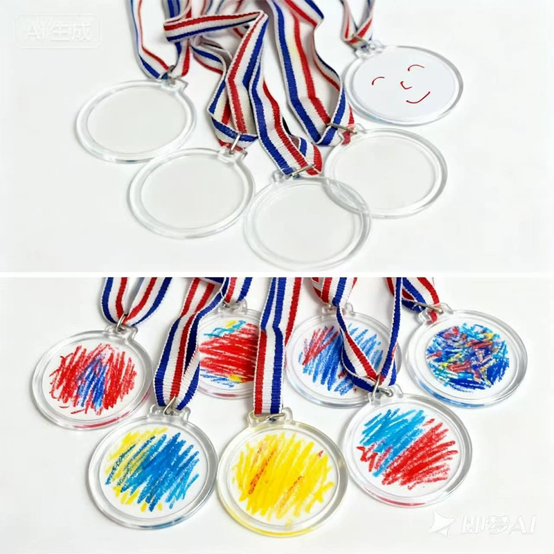 Трансграничные пластиковые медали DIY детские шнурки медали игрушечные компании школьные игры фестивальные медали
