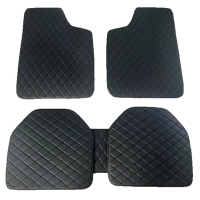 Universal Foot Pad – Cross-border universal leather quilted car floor