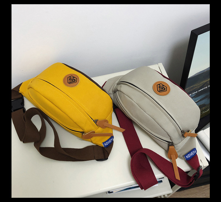 Simple and sporty trendy brand chest bags for both men and women, student waist bags, large-capacity niche single-shoulder bags, crossbody bags for women undefined