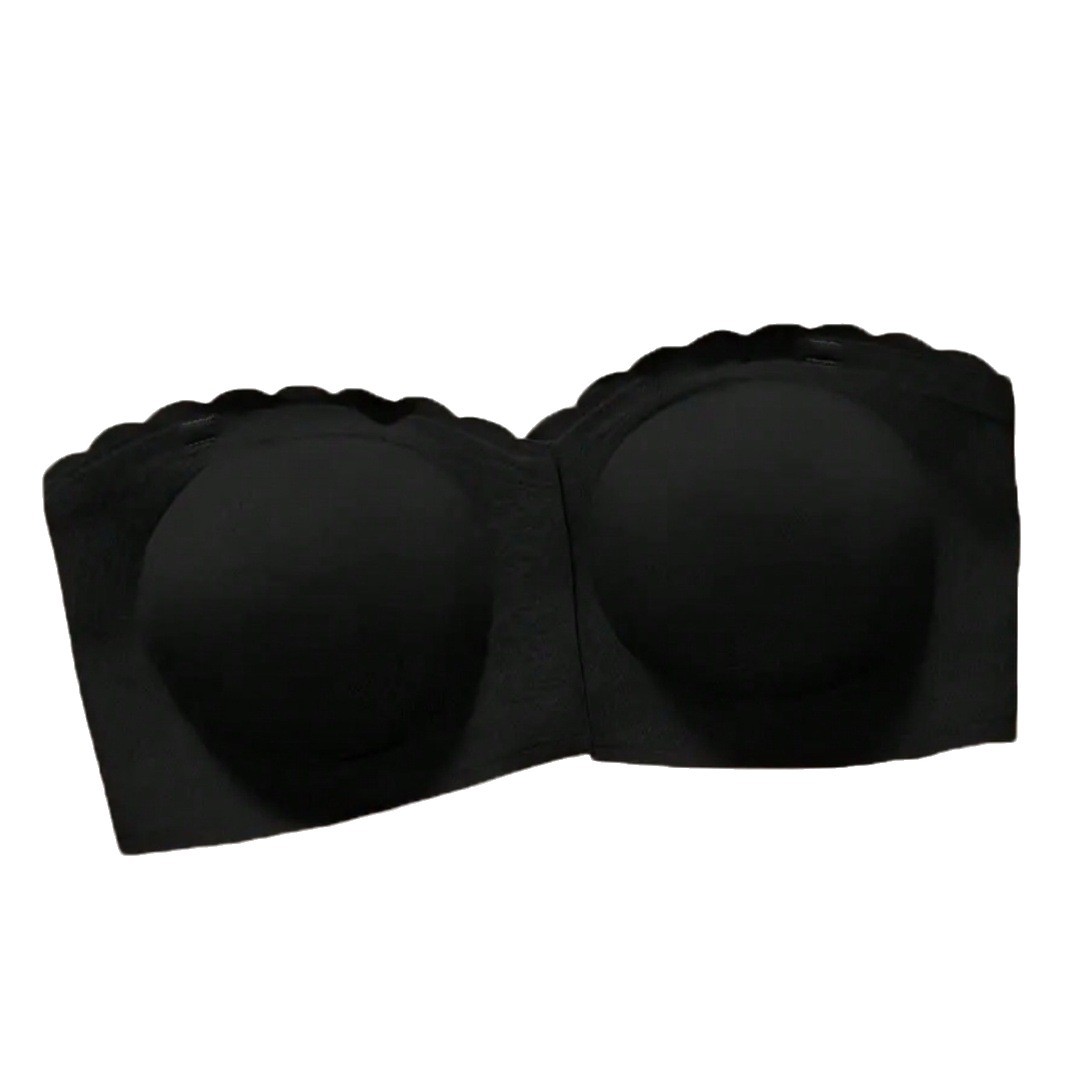 Explosiones transfronterizas de botón delantero sin marcas, bordes ondulados sin cinturón de hombro, ropa interior, bra Amazon, el mismo bra sin anillo de acero