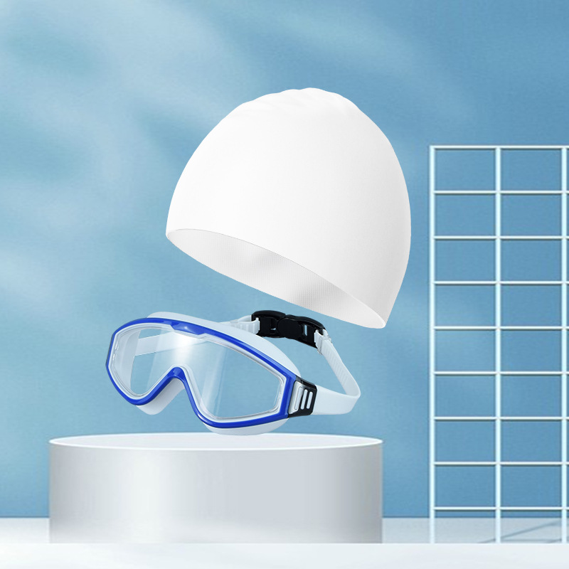 Set de Gafas y Gorro de Natación de Silicona Líquida y PC Impermeable Antiempañamiento para Natación