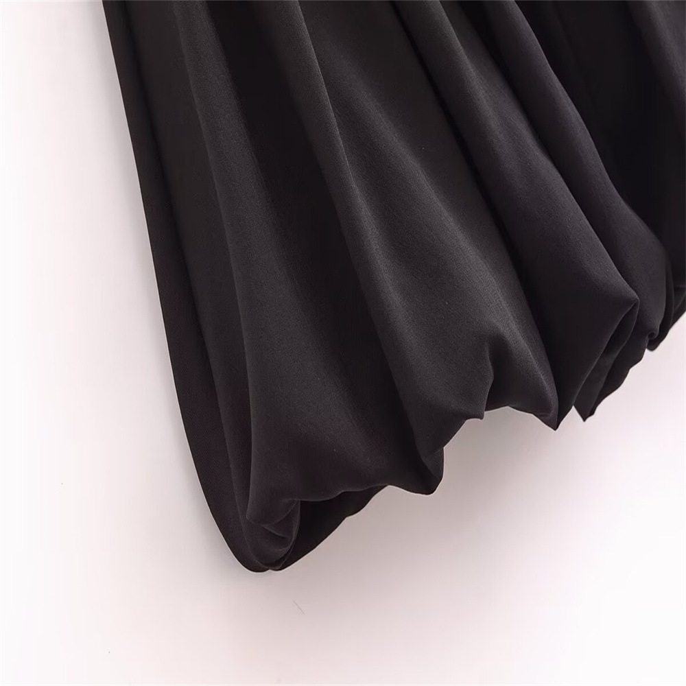 Series Sexy Backless Hanging Collar round Neck Short Puffy Mini Dress