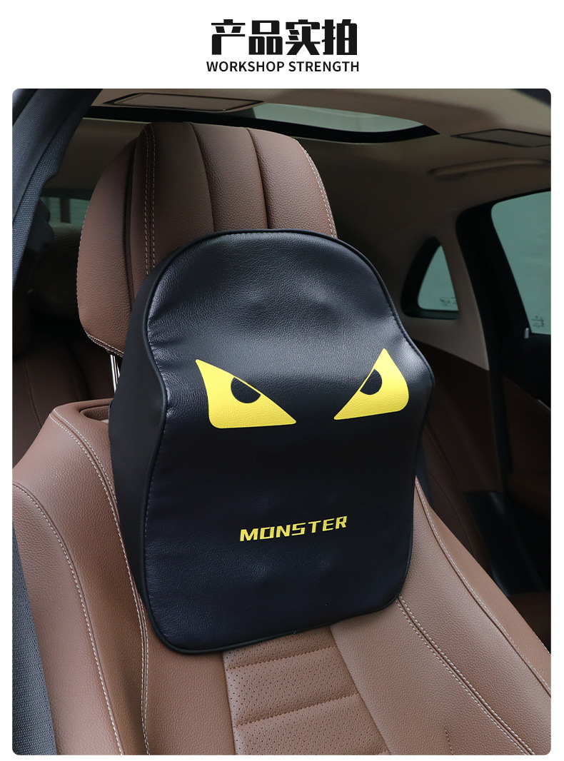 Wholesale Cartoon Memory Foam Car Headrest Lumbar Cushion Cute Car Waist Support Cushion Neck Pillow Headrest
