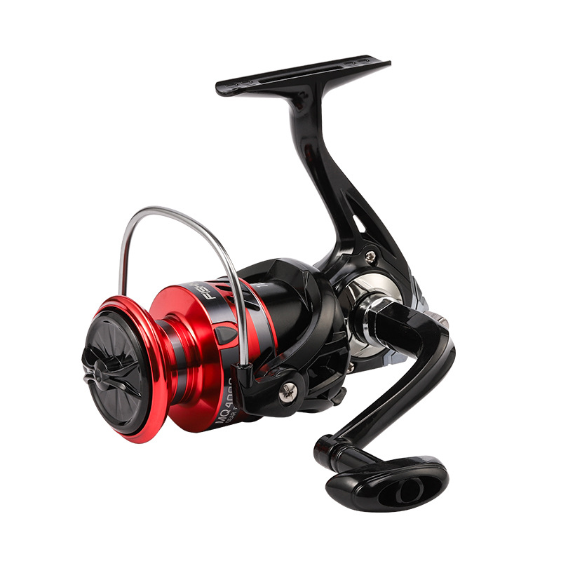 Carrete Giratorio con Cabezal de Metal con Brazo Basculante Plegable para Pesca con Señuelo