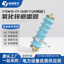 Y5WS-17/50FT(大陶瓷）陶瓷氧化锌避雷器10KV高压防雷器 户外蓝色