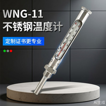 不锈钢温度计直型WNG-11WLG-421金属保护套温度计灭菌锅温度计