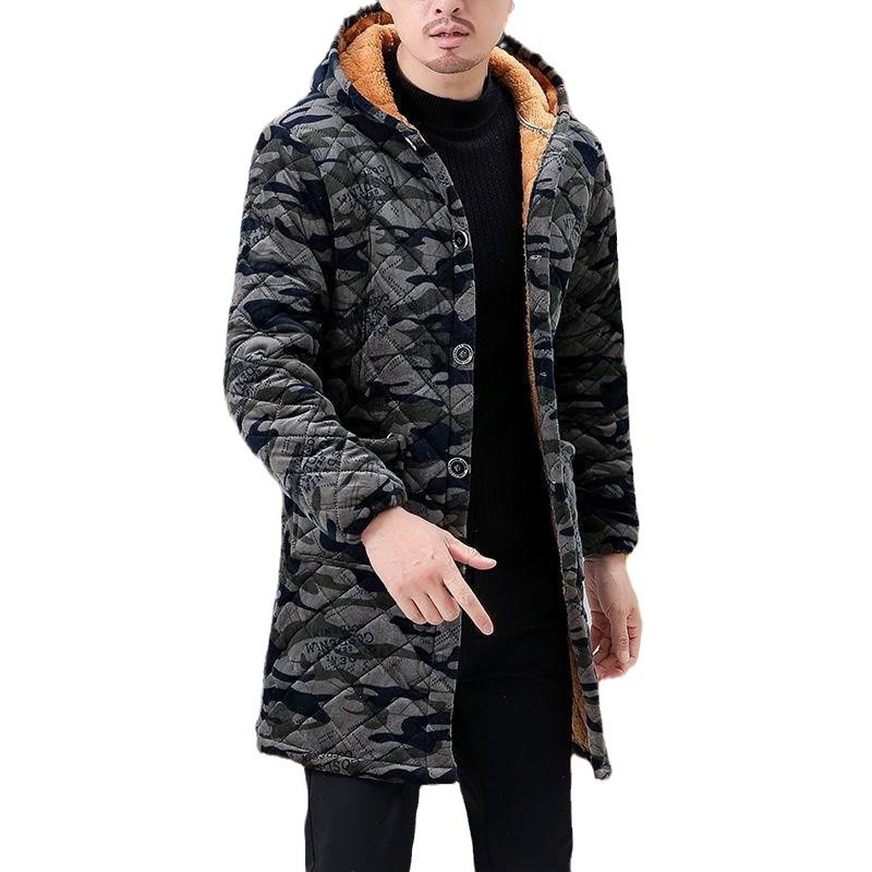 가을과 겨울 남성 양털 추가 재킷 두꺼운 작업복 면화 패딩 재킷 큰 가운 느슨한 플러스 사이즈 오버올면 패딩 자켓 시티 저항하는 면화 작업복