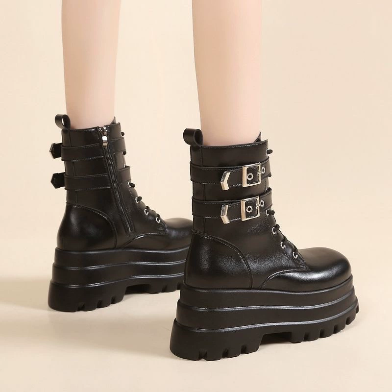 Мартенс, Ding Boots, обувь, высокая платформа, английский стиль, низкие сапоги, 2024 год, 6см, британский стиль
