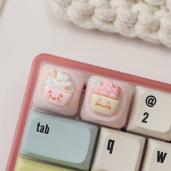 在庫ありかわいいサンデー機械式キーキャップ漫画ブタキーキャップMOAベースキーボードキャップはブラインドボックスとして使用できます