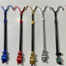 通用炮台后挂天线铝合金竿挂防滑架杆配件鱼竿钓鱼支架羊角头快拆