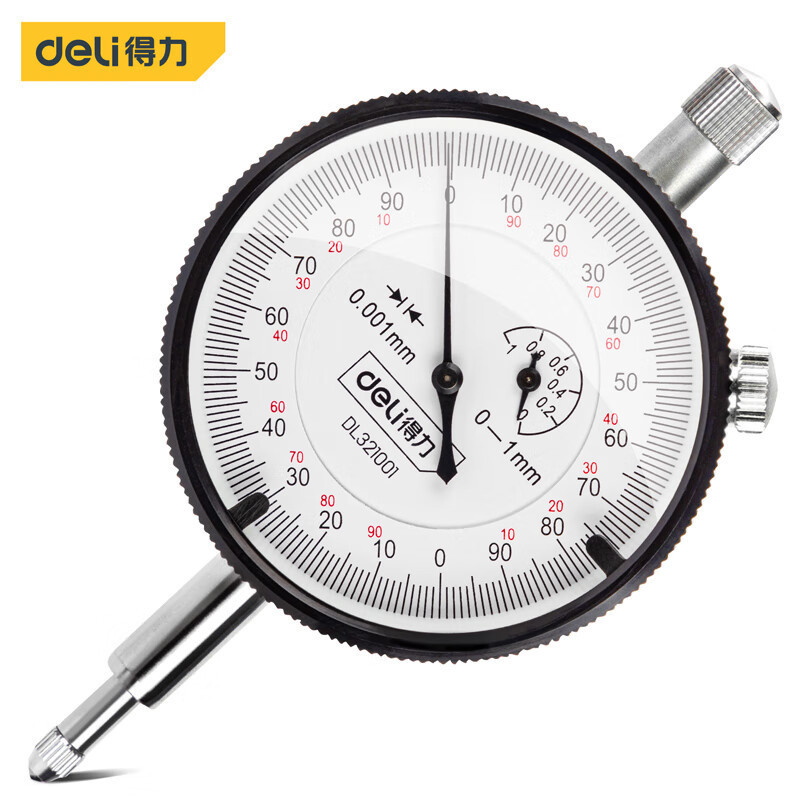 得力（deli）百分表高精度万向表座校表测头防震杠杆指示表表座杠