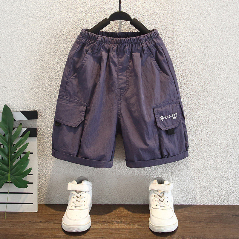 Boys' Pants Summer 2025 New Children's Summer Thin Cargo Shorts Baby Summer Outerwear Toddler Knee-Length Shorts