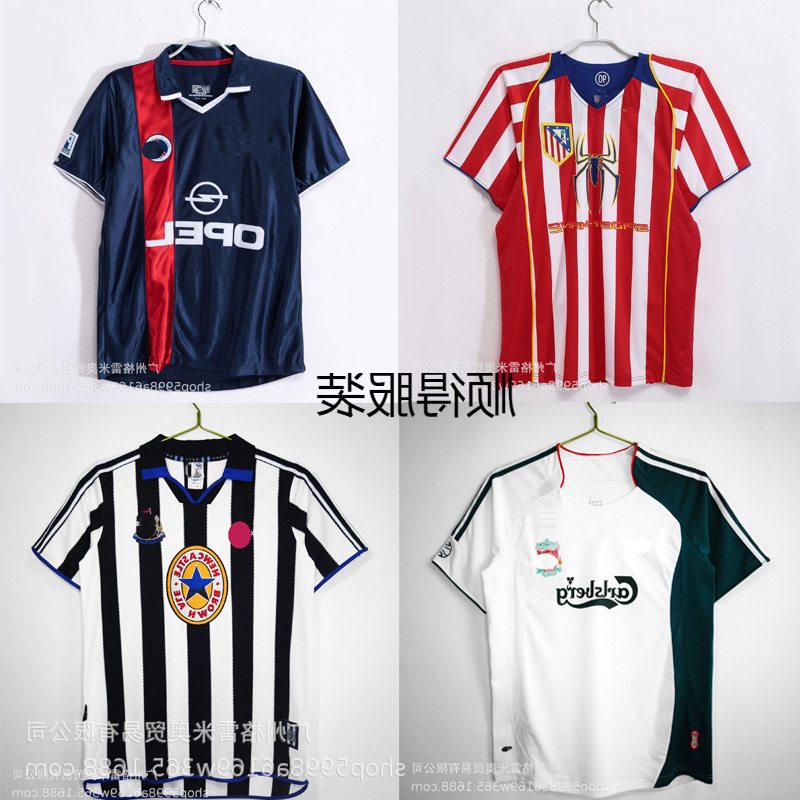 European Old-School Football Clubs' Retro Jerseys: 00-01 Paris Saint-Germain, 08-09 Lfc, 04-05 Atletico Madrid Football Uniforms European Old-School Football Clubs' Retro Jerseys: 00-01 Paris Saint-Germain, 08-09 Lfc, 04-05 Atletico Madrid Football Uniforms