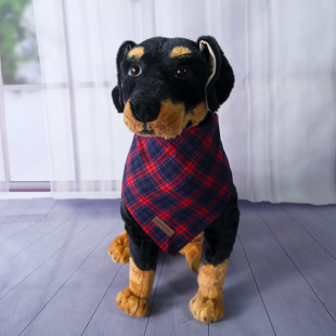 Cross-Border Cute Style Pet Saliva Towel, Cat Plaid Bib, Christmas Accessories, Small Size Dogs Dog Triangle Towel