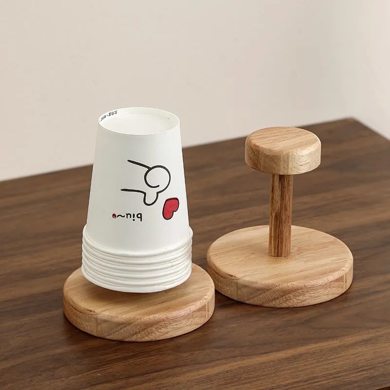 soporte de tazas de mesa para almacenar estantes de artículos, tazas desechables, tazas de café, tazas de té, tazas de agua, soporte de tazas de papel comercial en la mesa