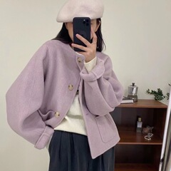 小香风毛呢短外套女2025秋冬新款韩版休闲时尚气质高级感宽松上衣