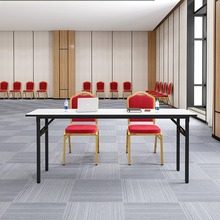 折叠会议桌 长方形条桌 软面长条桌培训桌简易酒店会议桌简约条桌