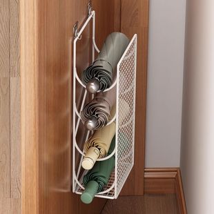 Umbrella Storage Rack, Punch-Free Umbrella Bucket, Multi-Layer Umbrella Rack at Home Door, Wall-Mounted Umbrella Drain Rack