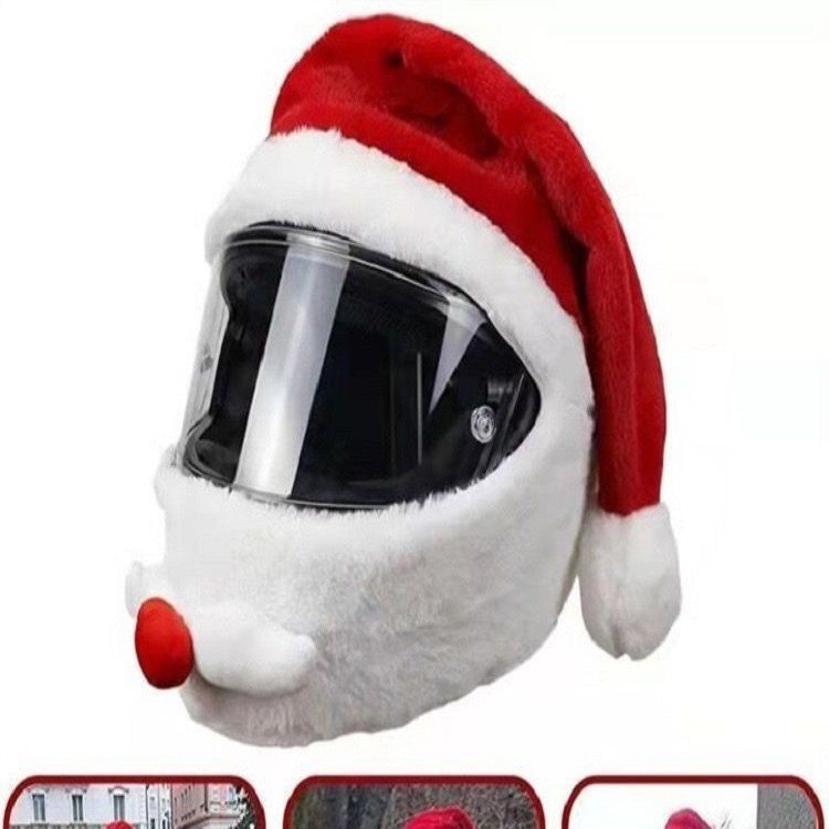 Motorcycle Decoration Helmet Cover Personality Mask Big Eye Cartoon Doll