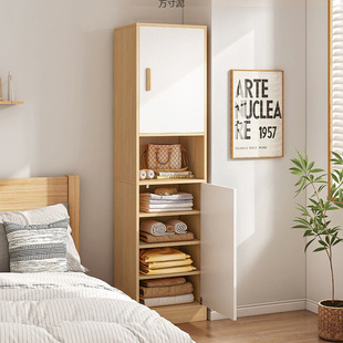 Single-Door Narrow Wardrobe for Rental Housing Simple Cabinet Locker Simple Modern Small Assembled Wardrobe Home Bedroom