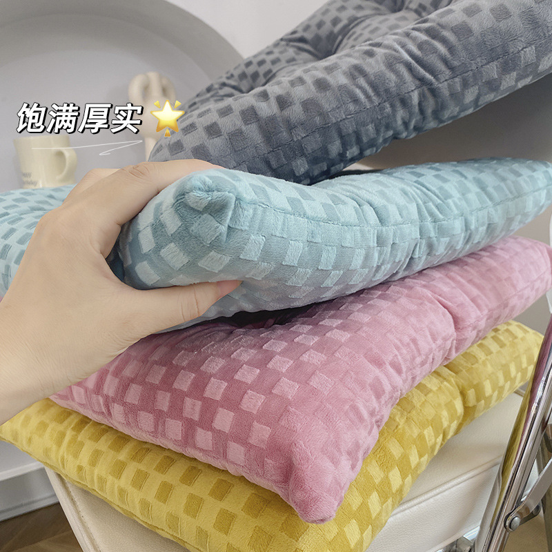 水晶绒珍珠棉坐垫加厚餐椅垫弹性学生教室椅垫办公椅垫榻榻米座垫