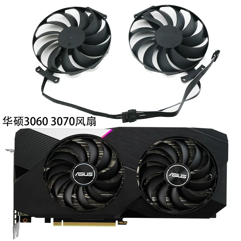 Подходит для ASUS/RTX 3060 3060Ti 3070 DUAL Giant Shark V2 OC видеокарты система охлаждения