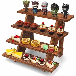 Wooden Cupcake Storage Rack Multi-Layer Detachable Dessert Display Rack Indoor Plant Succulent Stand