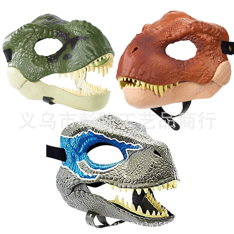 Amazon dinosaur moving mouth mask mask Halloween Christmas cute animal Tyrannosaurus dinosaur mask