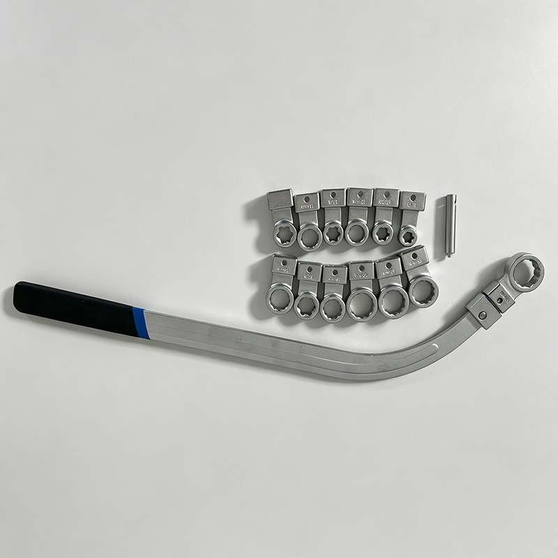 Customized 15-piece set of idler pulley belt wrenches, adjustable belt wrenches for automotive engines, and belt tensioning wrenches