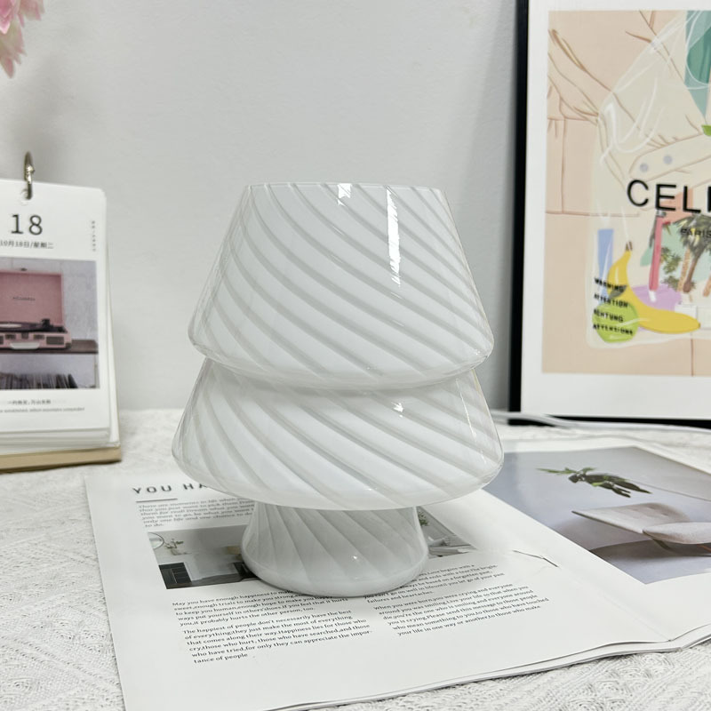 Ins vidrio árbol de Navidad lámpara de escritorio decoración americana dormitorio cabecera lámpara de atmósfera colorida lámpara USB temporización de atenuación