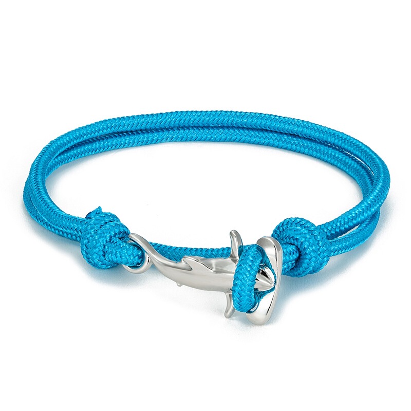 Japanese Ocean Series Hammerhead Shark Bracelet Multi-layer Winding Waterproof Umbrella Rope Student Couple Beach Jewelry Japanese Ocean Series Hammerhead Shark Bracelet Multi-layer Winding Waterproof Umbrella Rope Student Couple Beach Jewelry
