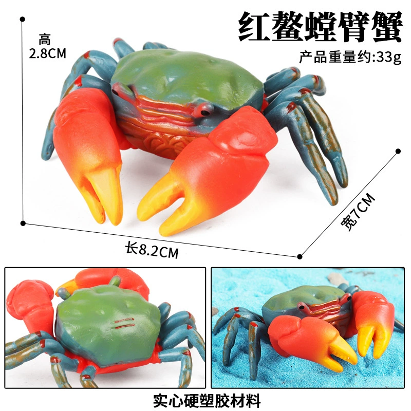 Модель crab/crab king crab трехточечная, имитация реальной жизни морского животного, открытая спина, искусственный рот, детские познавательные игрушки-украшения