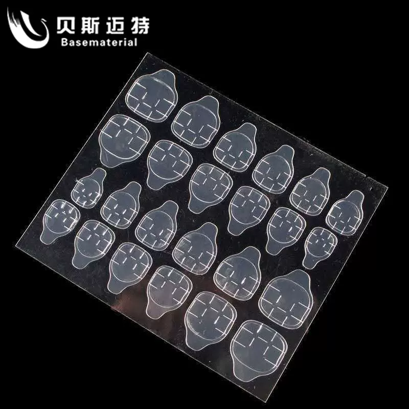 公主系列国货亚克力美甲甲片24粒果冻胶贴持久透明方块穿戴甲饰品