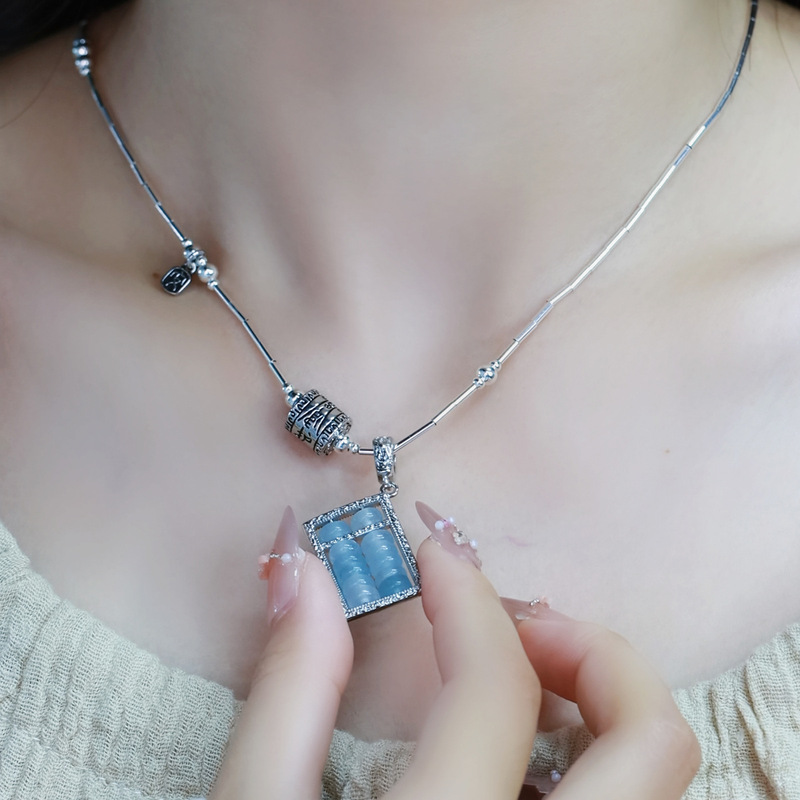 新中式复古如意算盘珠吊坠女中国风小众个性高级感百搭项链项坠|undefined