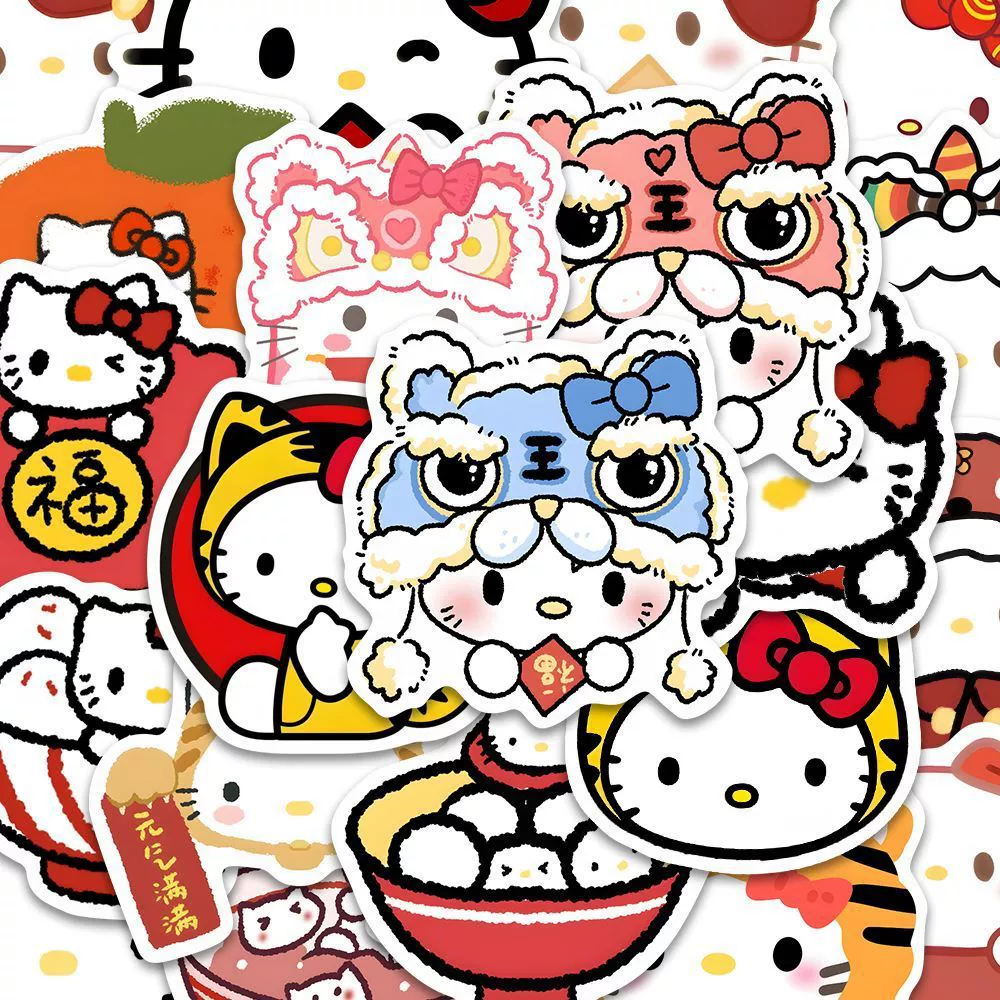Водонепроницаемый набор наклеек (Hello Kitty), мультяшный, 100–200 шт., виниловые листы